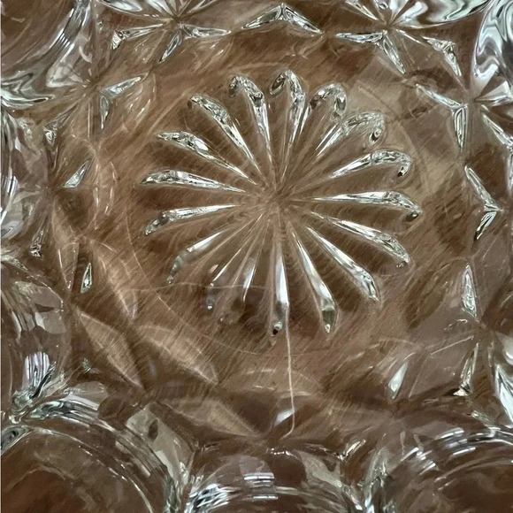 Vintage Cut Glass Egg Dish 9” - Picture 2 of 2